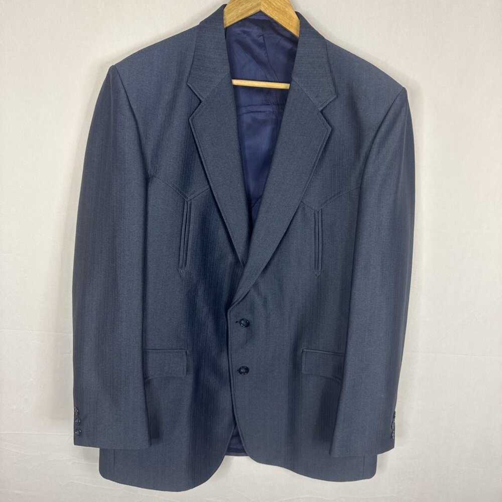 Vintage Circle S Dallas Texas Western Blazer Sport‎ Coat USA Made 46L